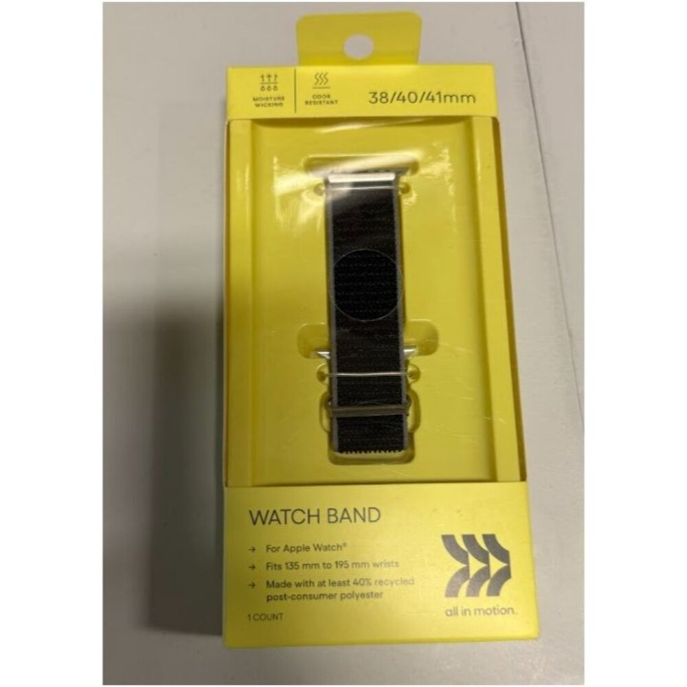 All in Motion Apple Watch Nylon Band 38/40/41mm Black